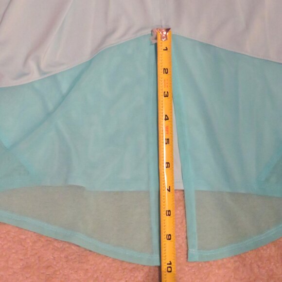 Lucky in Love Blue Racerback Tennis Golf Activewear Top w/Mesh Back Slit XS 0-2 - Picture 14 of 16